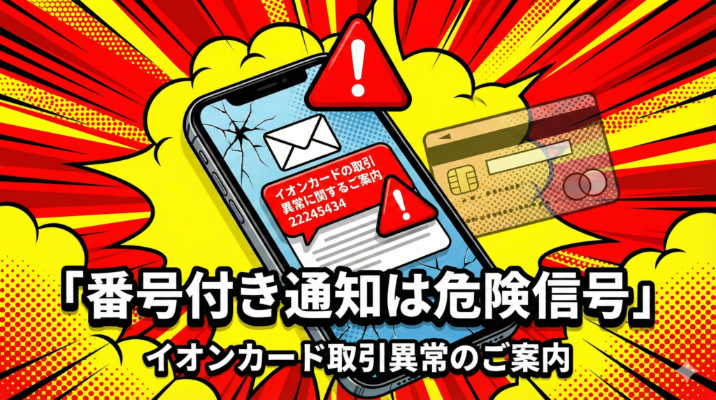 イオンカード「取引異常のご案内 22245434」は本物？偽メールを見抜く確認手順