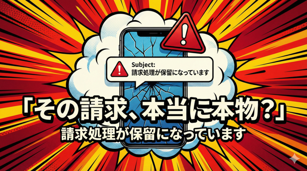 「請求処理が保留になっています」は危険？今すぐ確認すべきポイント　