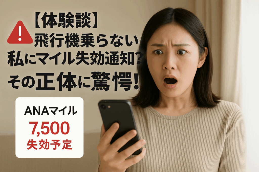 【体験談】飛行機乗らない私にマイル失効通知？その正体に驚愕！